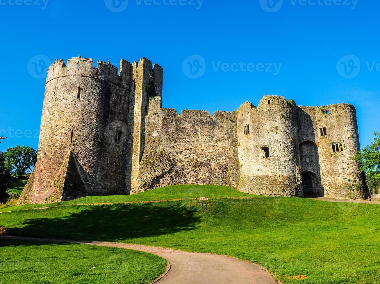 HDR Chepstow Castle ruins in Chepstow photo