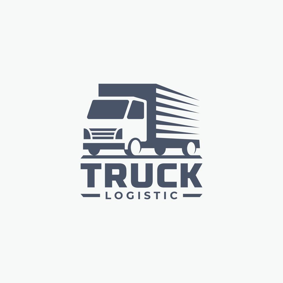 plantilla de logotipo de camión. transporte, servicio de entrega, logística. vector