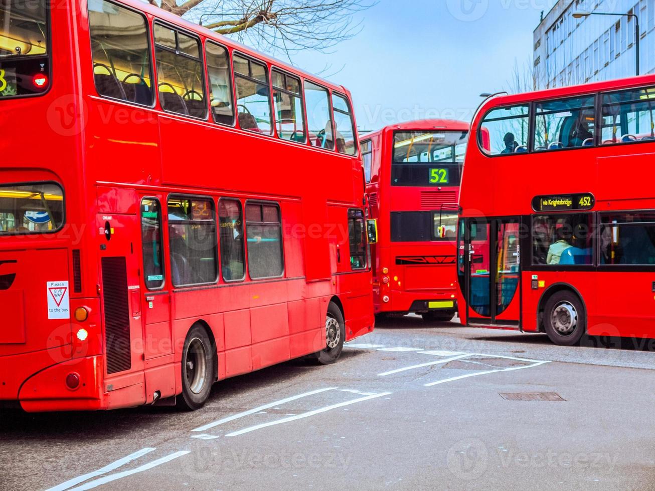 HDR Red Bus in London photo
