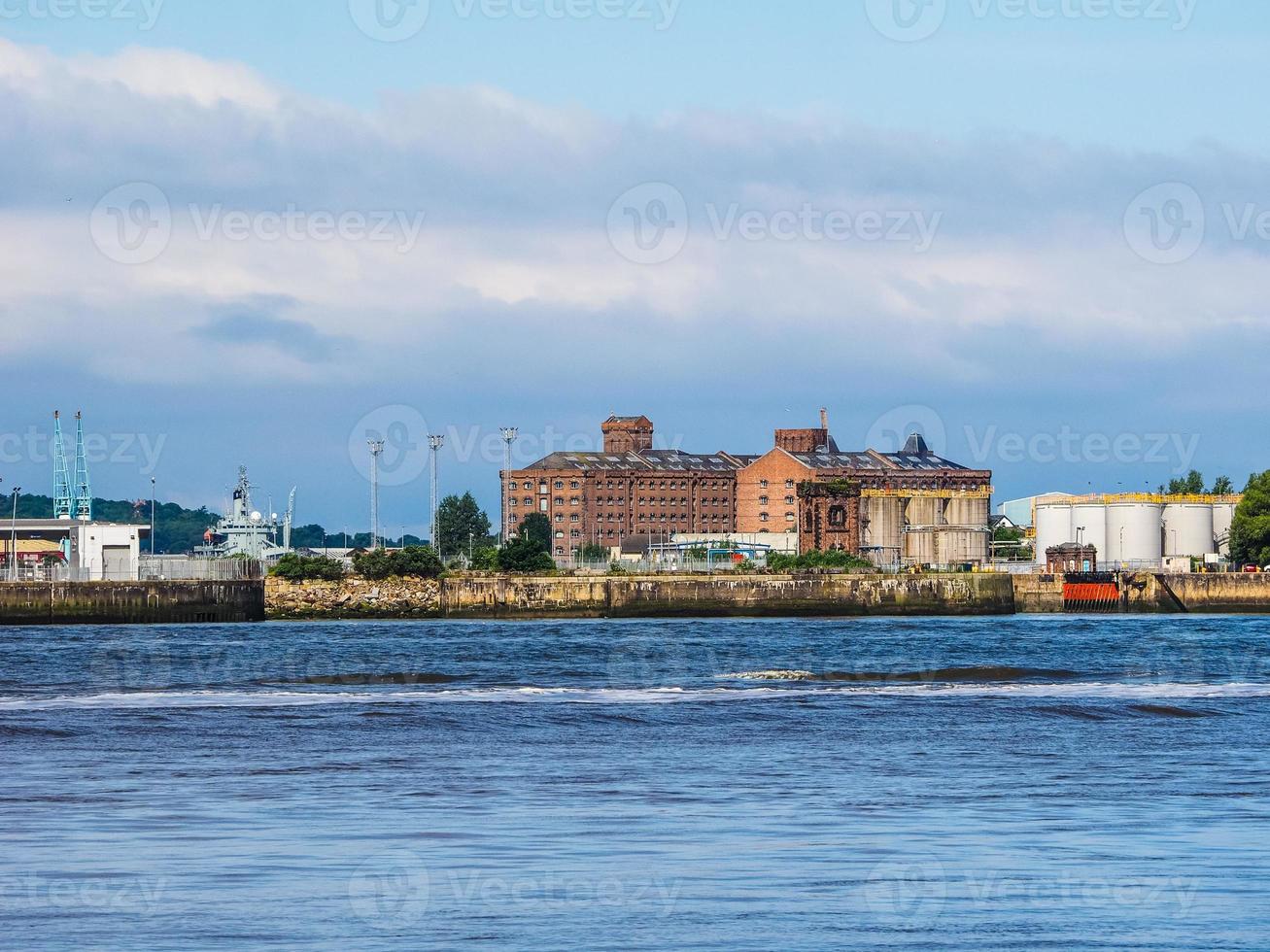 vista hdr de birkenhead en liverpool foto