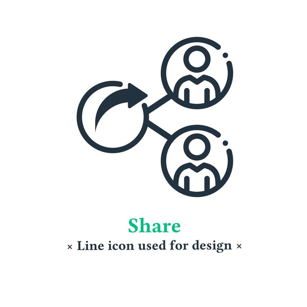 Share icon isolated on white background, share symbol, user, send for web and mobile apps. vector