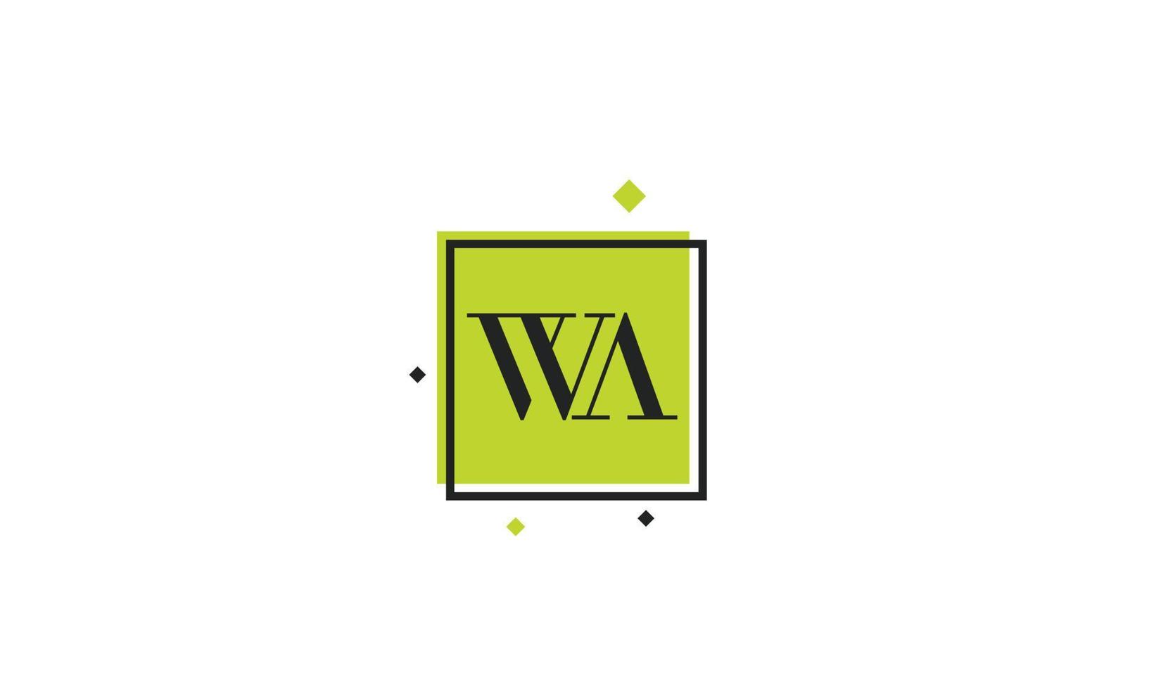 Alphabet letters Initials Monogram logo WA, AW, A and W vector