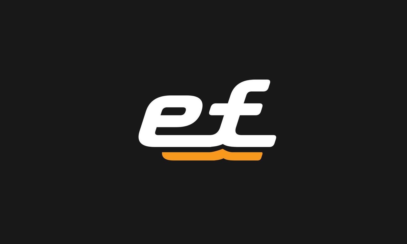 Alphabet letters Initials Monogram logo EF, FE, E and F vector