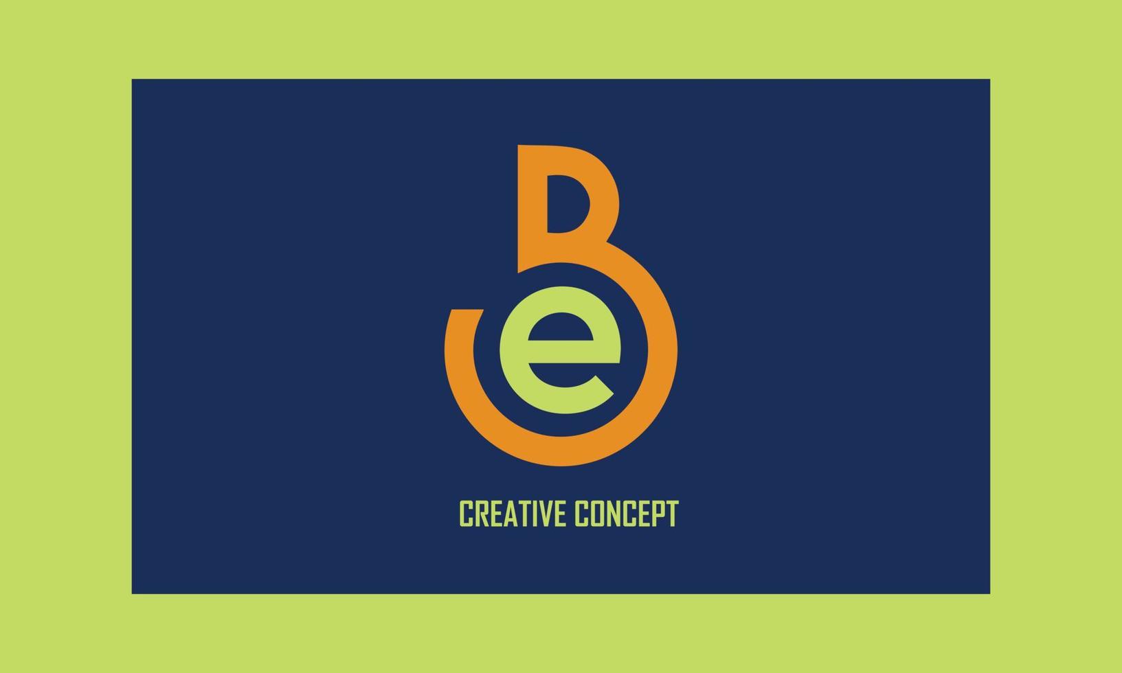 Alphabet letters Initials Monogram logo BE, EB, B and E vector