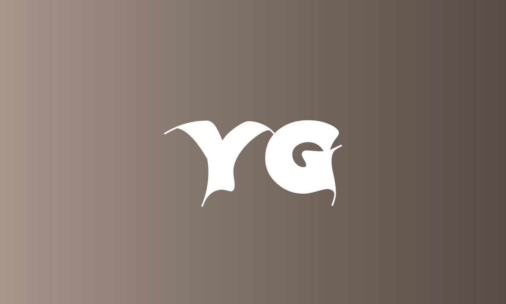 Alphabet letters Initials Monogram logo YG, GY, Y and G vector