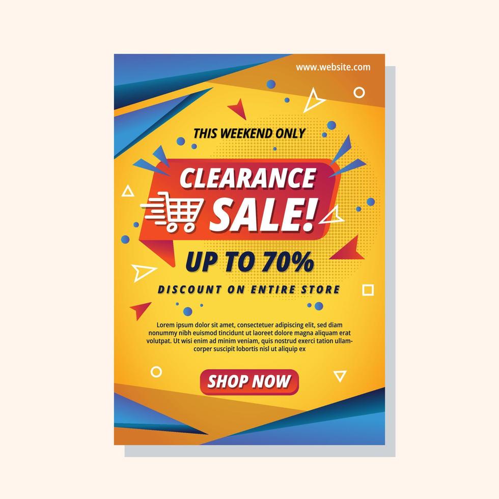 Clearance Sale Poster Template vector