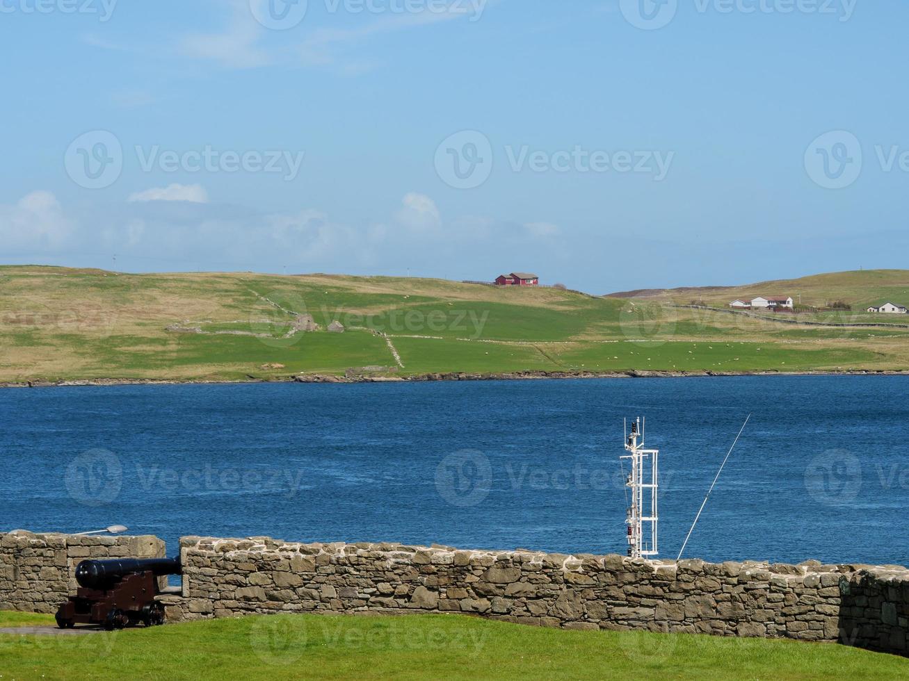 Lerwick city on the shetland island photo