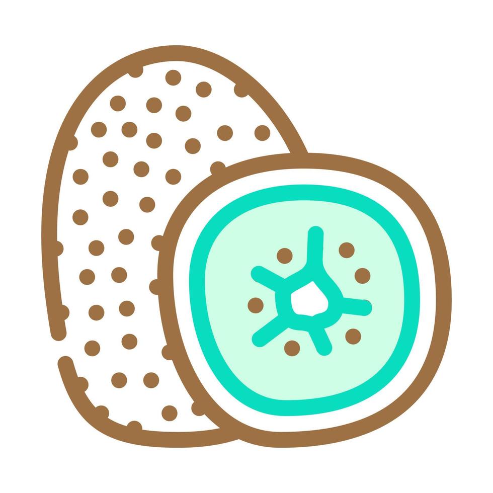 ilustración de vector de icono de color de fruta de kiwi