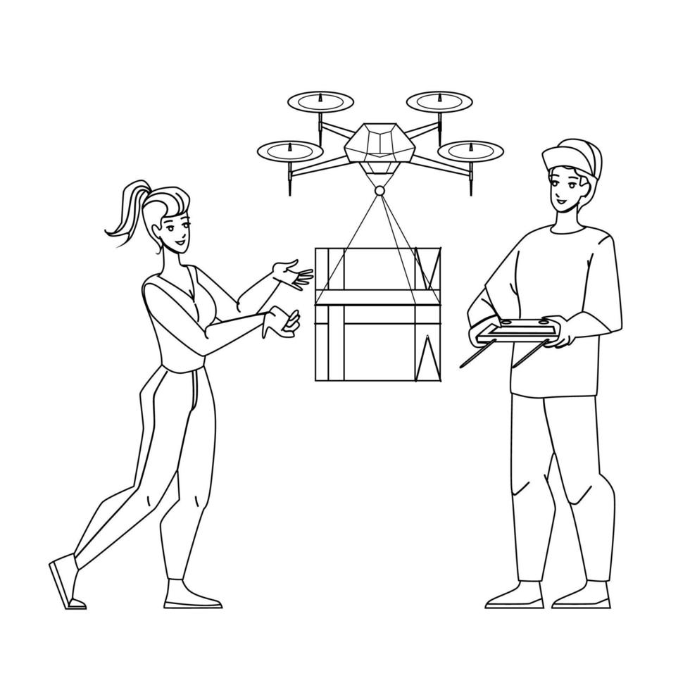 drone delivery vector