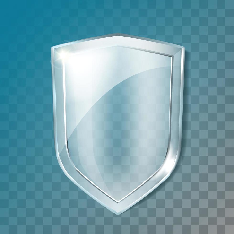 Glass Shield Transparency Security Panel Vector