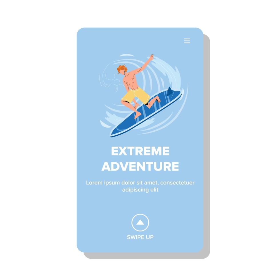 aventura extrema y vector de deporte acuático activo