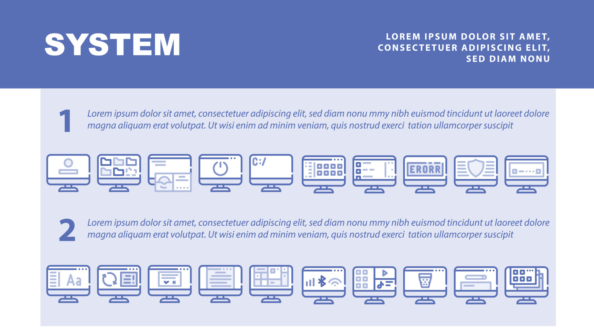 Operating System Pc Landing Header Vector 8103159 Vector Art at Vecteezy