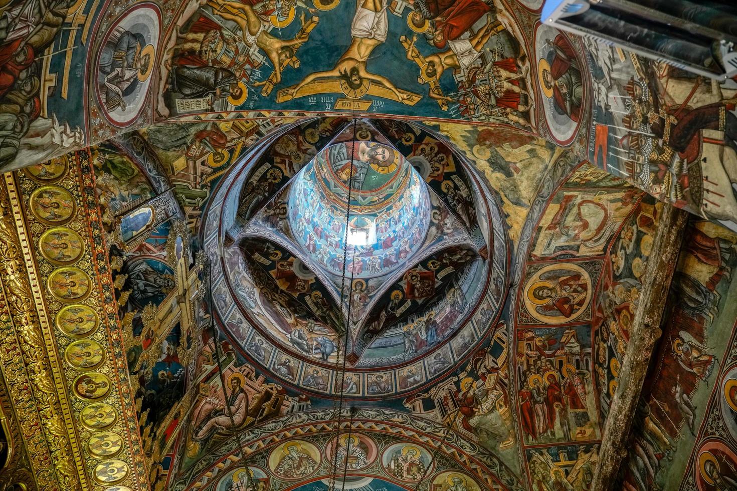 Interior view of the Monastery in Moldovita in Moldovia Romania on September 18, 2018 photo