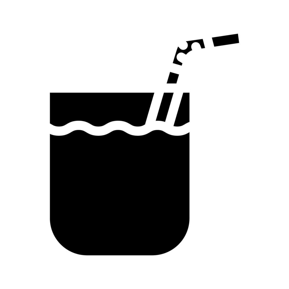 beber bebida saludable glifo icono vector ilustración