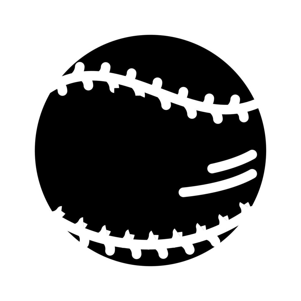 ilustración de vector de icono de glifo de pelota de béisbol