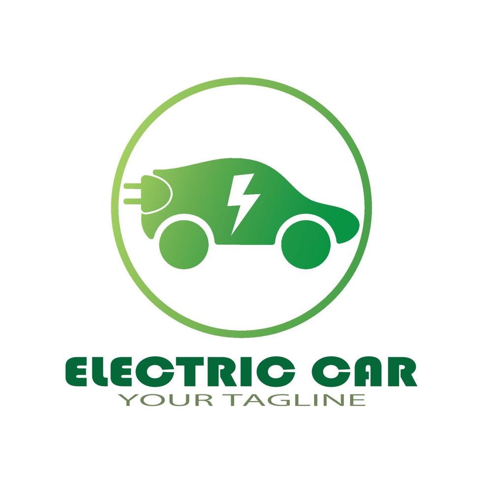 eco car and electric green car technology icon logo vector. vector