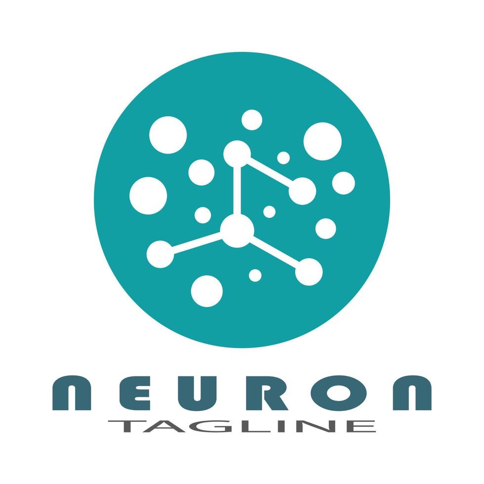 Neuron logo or nerve cell logo design illustration template icon with vector concept