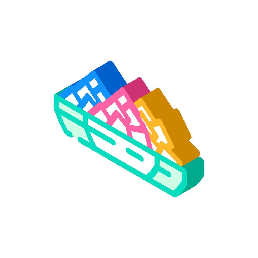 synthetic resin isometric icon vector illustration