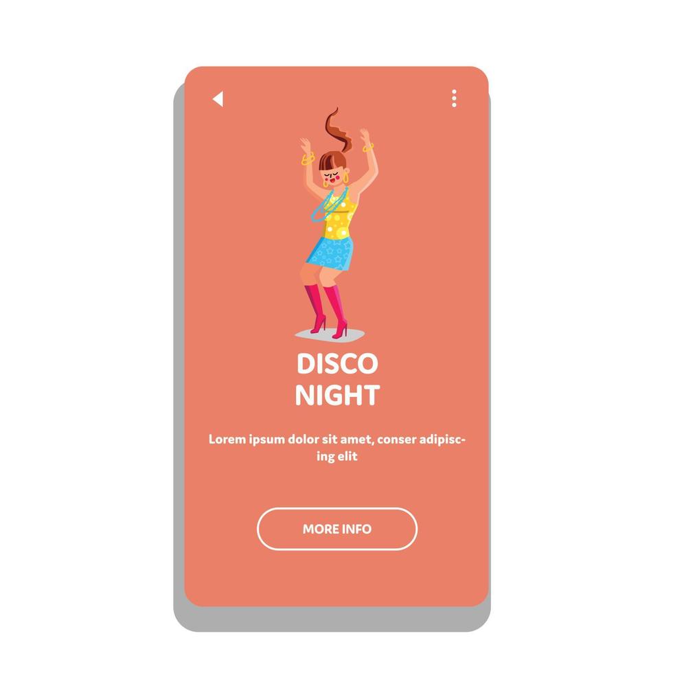 evento del festival de la noche disco en el vector de la discoteca