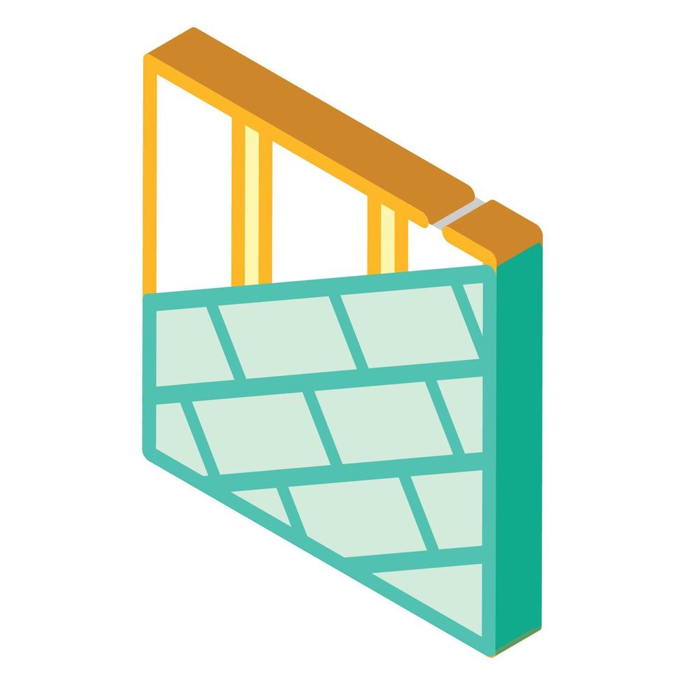 roof tiles laying isometric icon vector illustration