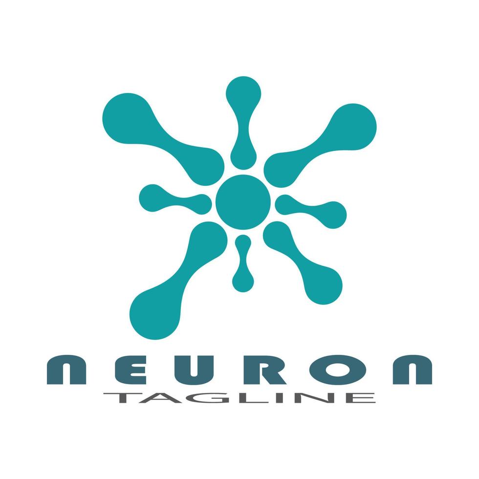 Neuron logo or nerve cell logo design illustration template icon with vector concept