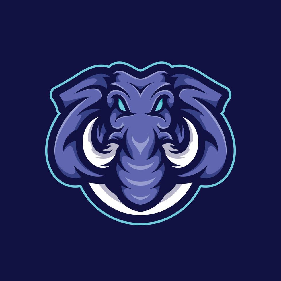 Elephant logo mascot illustrations vector
