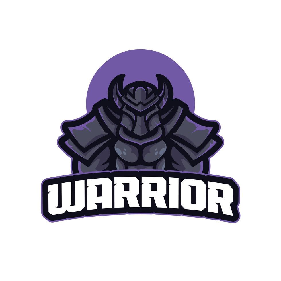 Warrior hero logo mascot cartoon illustrations for gaming vector