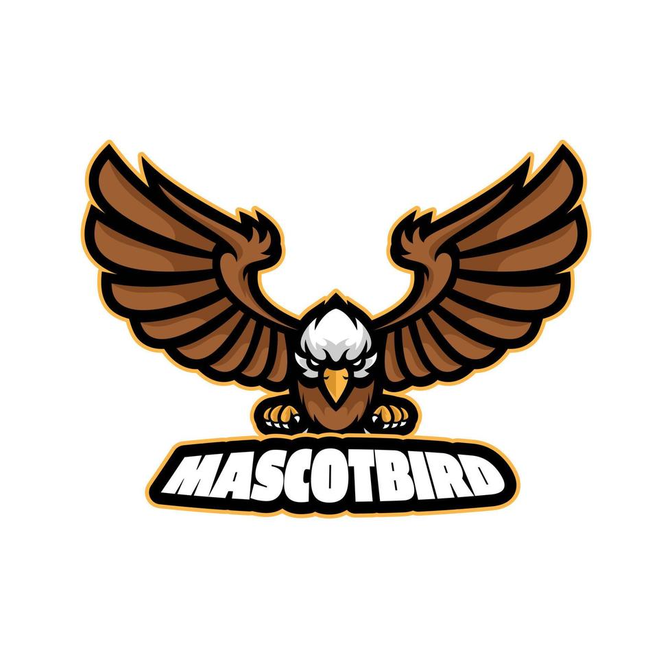 Fly Bird logo Mascot Gaming vector