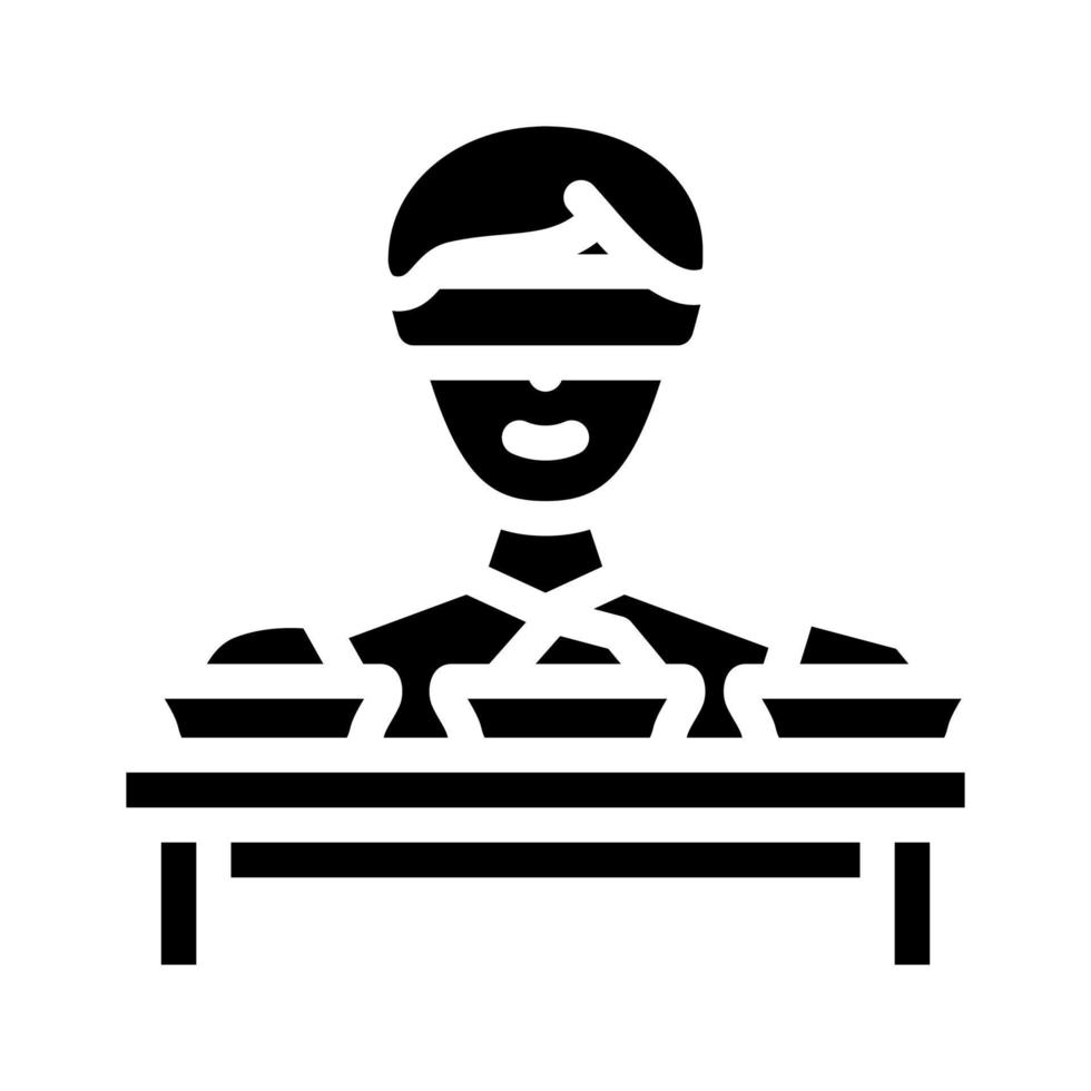blind testing glyph icon vector illustration