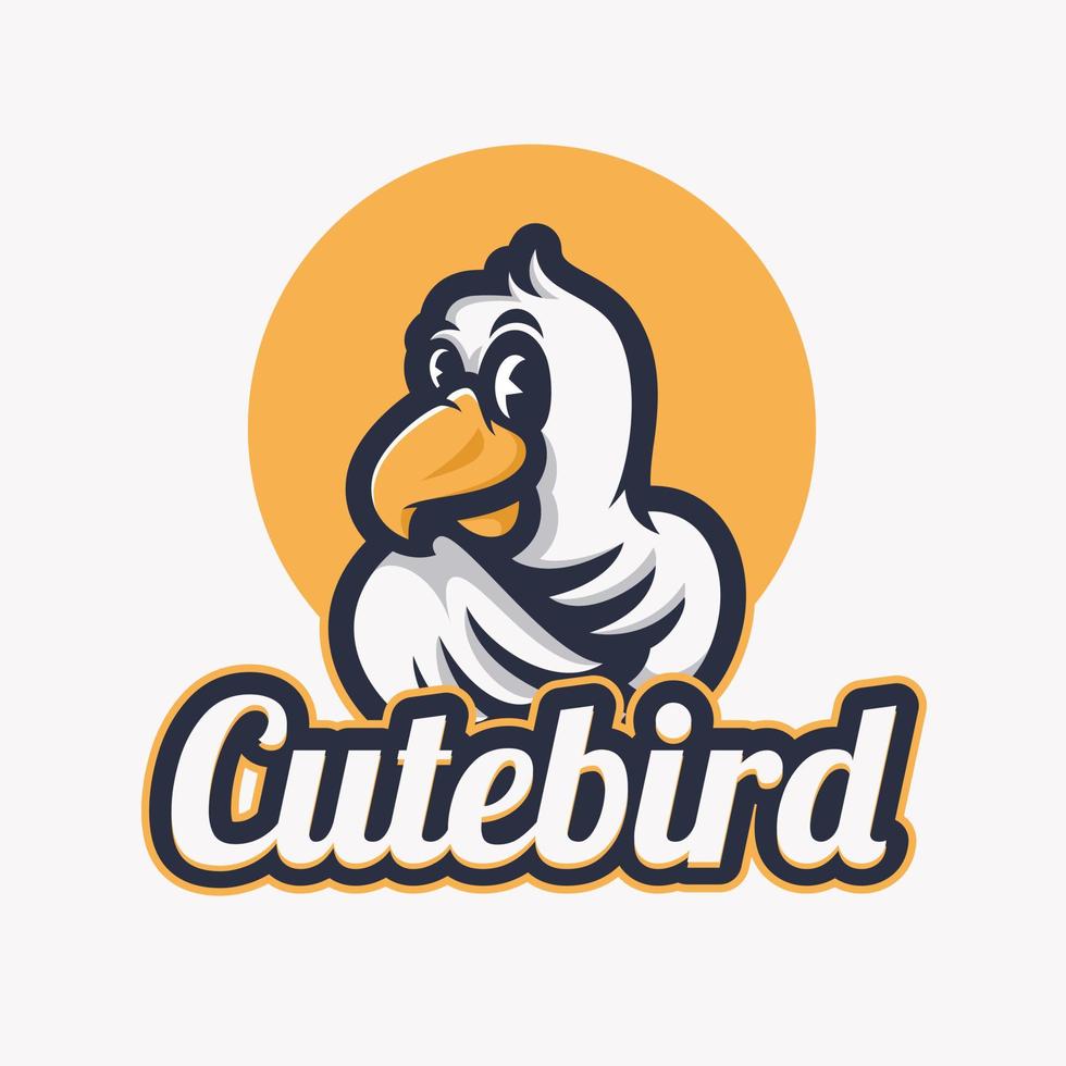 Ilustraciones de bird logo mascot cartoon vector