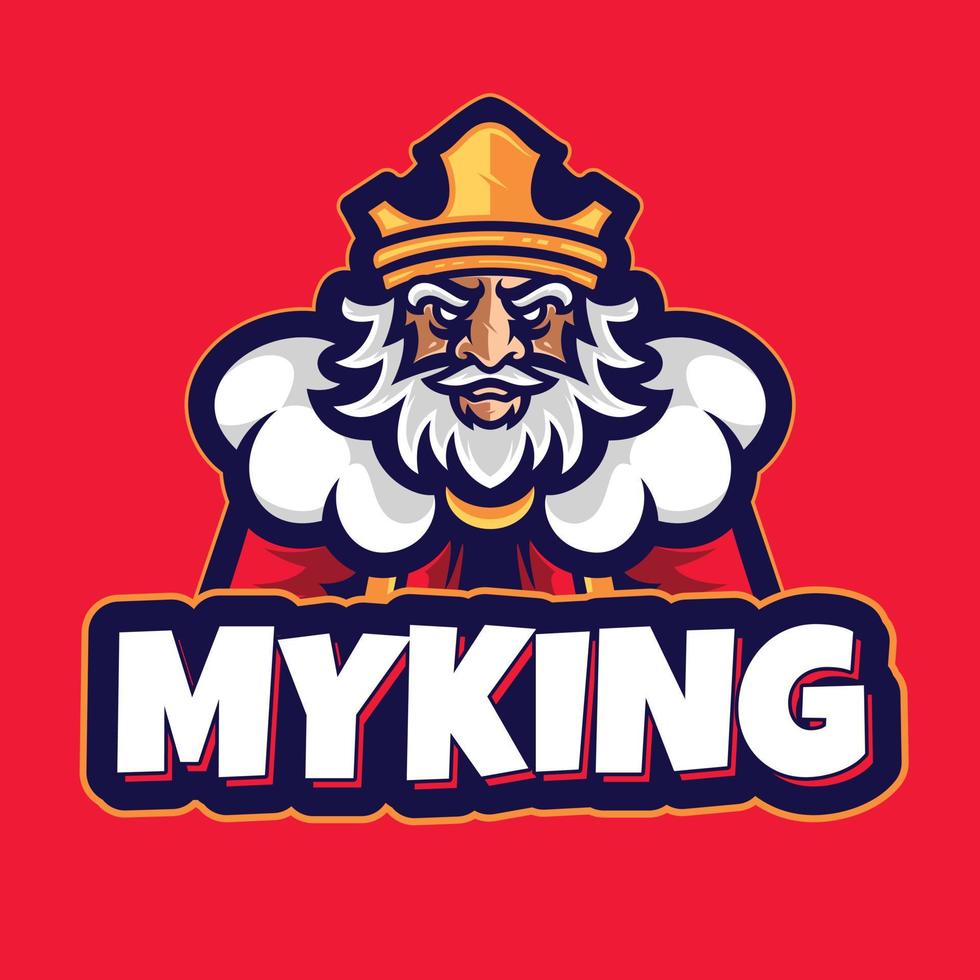 logo mascot king illustrations vector