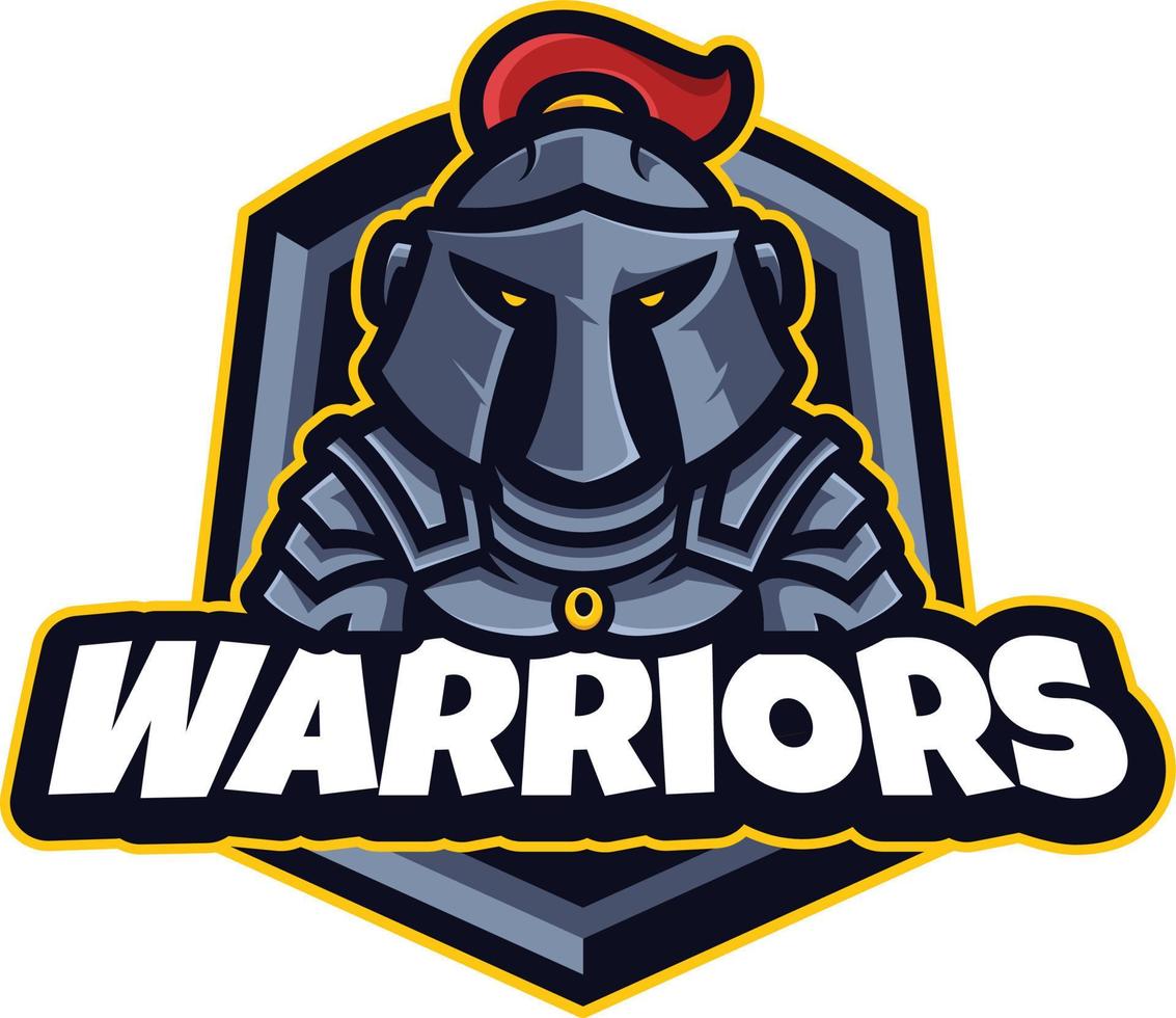 warriors logo mascot illustration vector