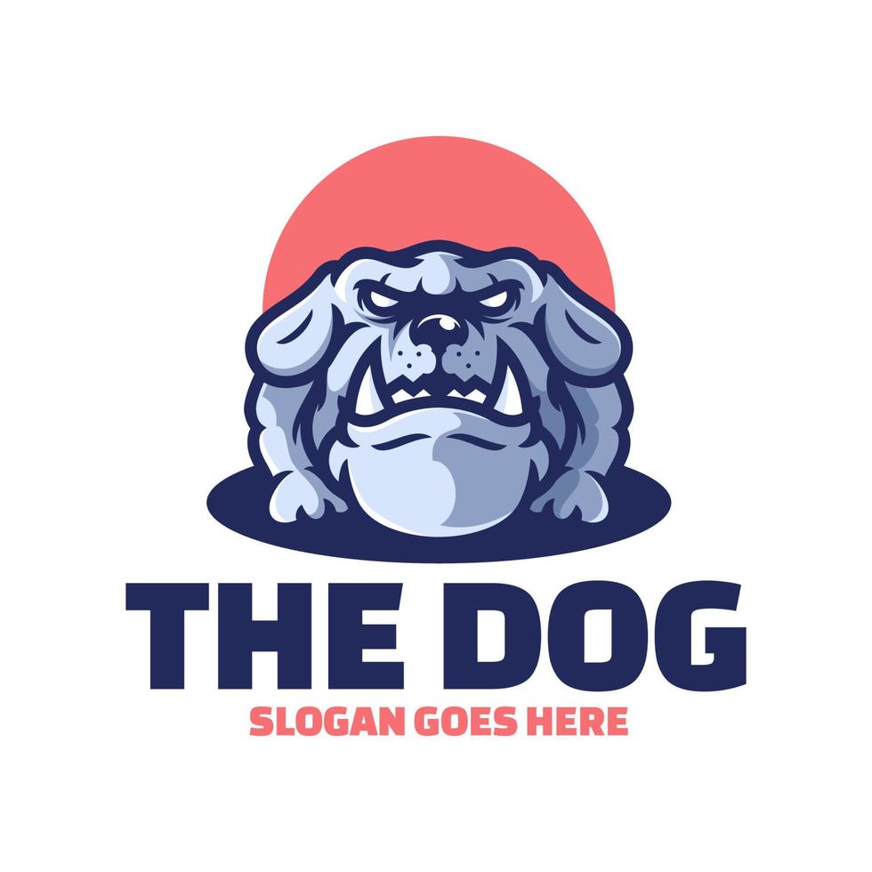 logo mascot angry dog cartoon vector