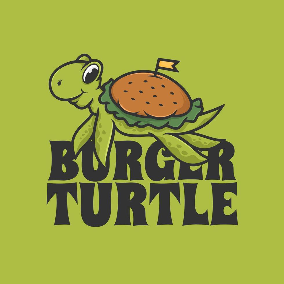 logo turtle mascot cartoon logo design vector