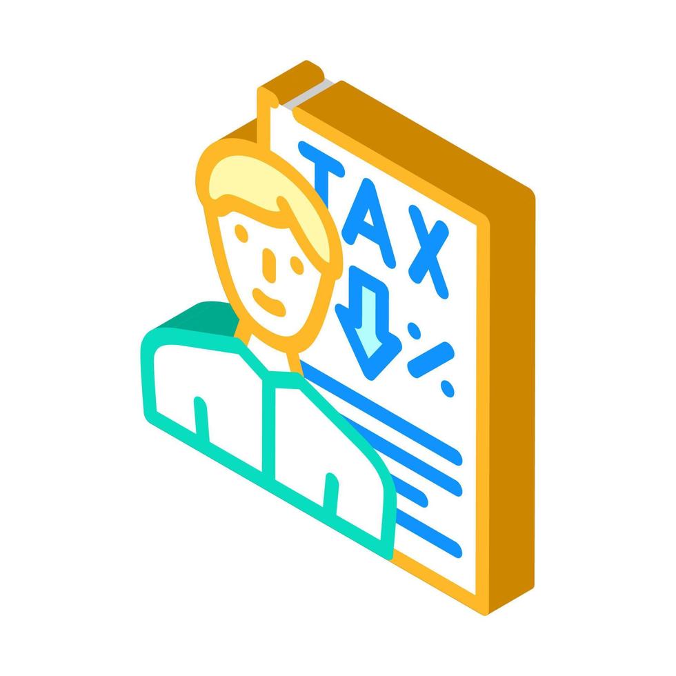 asesoramiento fiscal icono isométrico ilustración vectorial vector