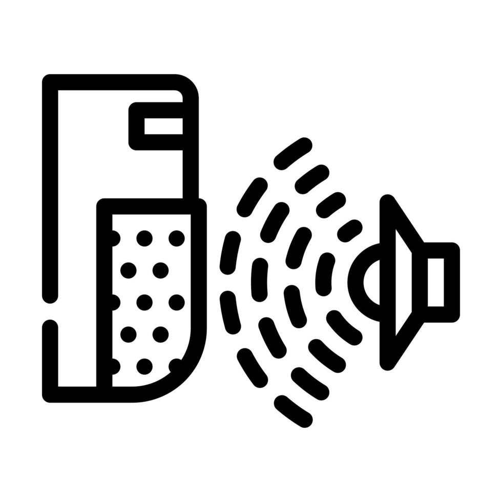 sound sensor line icon vector illustration black