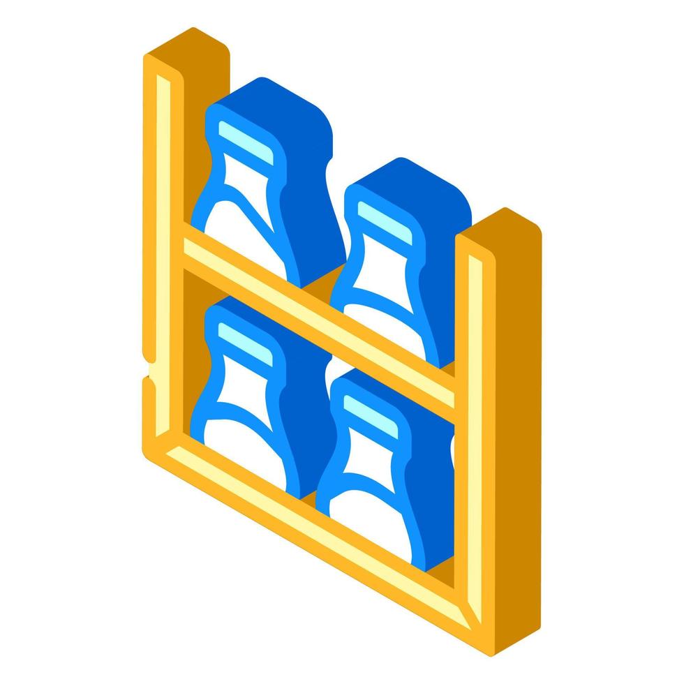 spice shelf isometric icon vector illustration