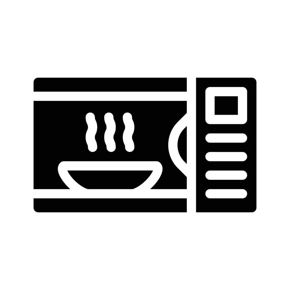 microwave oven glyph icon vector symbol illustration