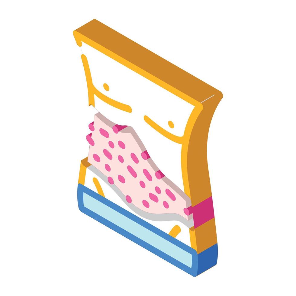 shingles skin disease isometric icon vector illustration