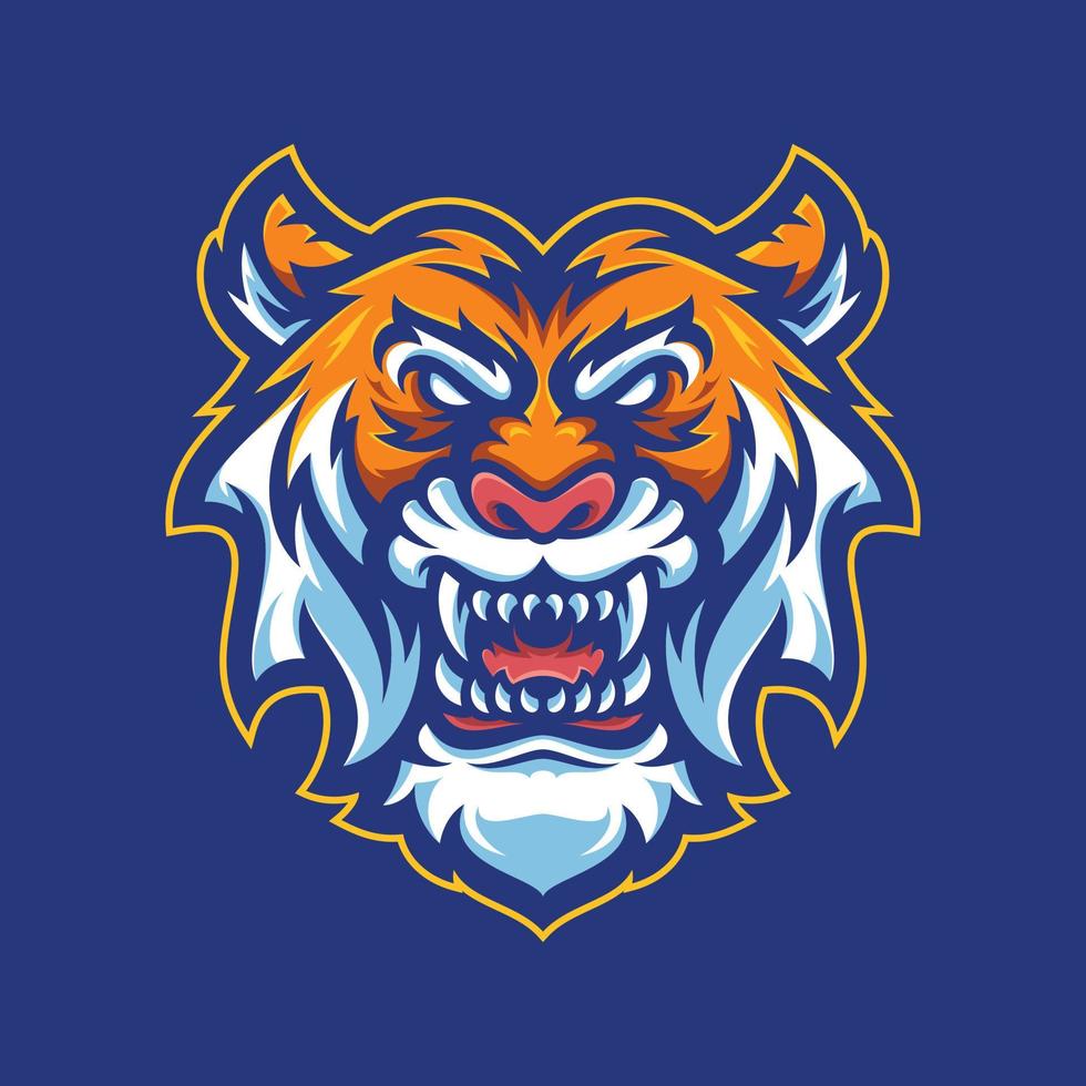 Head of tiger mascot illustrations vector