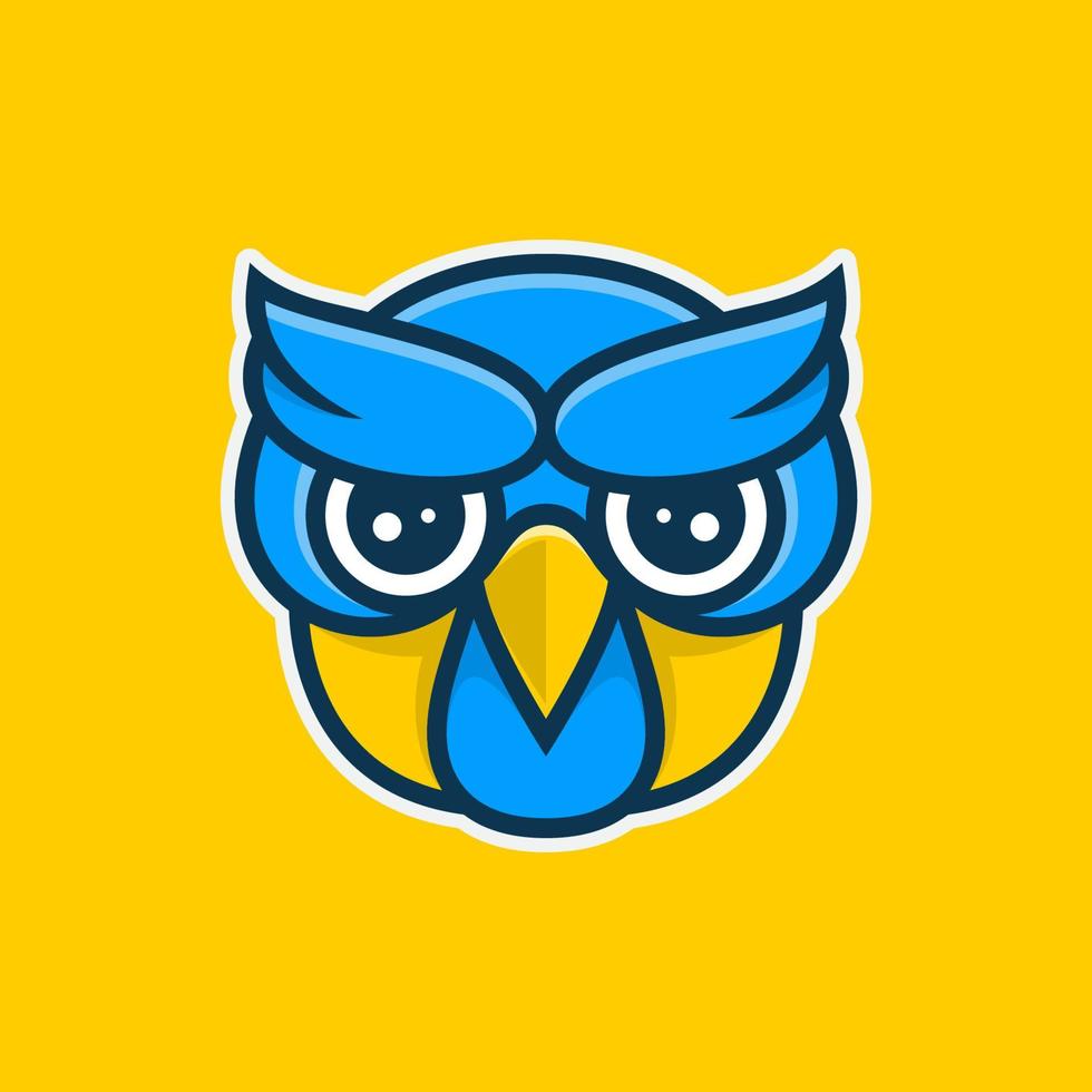 Ilustraciones de head of owl bird logo mascot vector