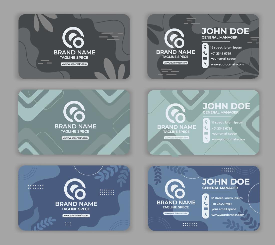 Set of Name Card Templates vector