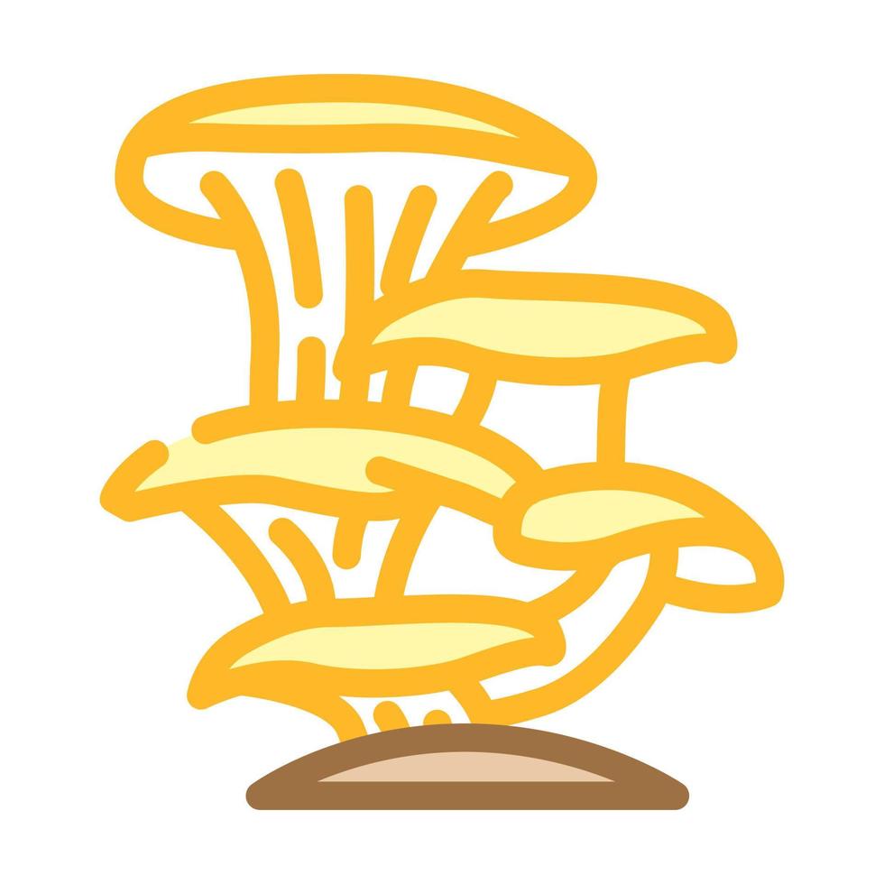 ilustración de vector de icono de color de hongo ostra
