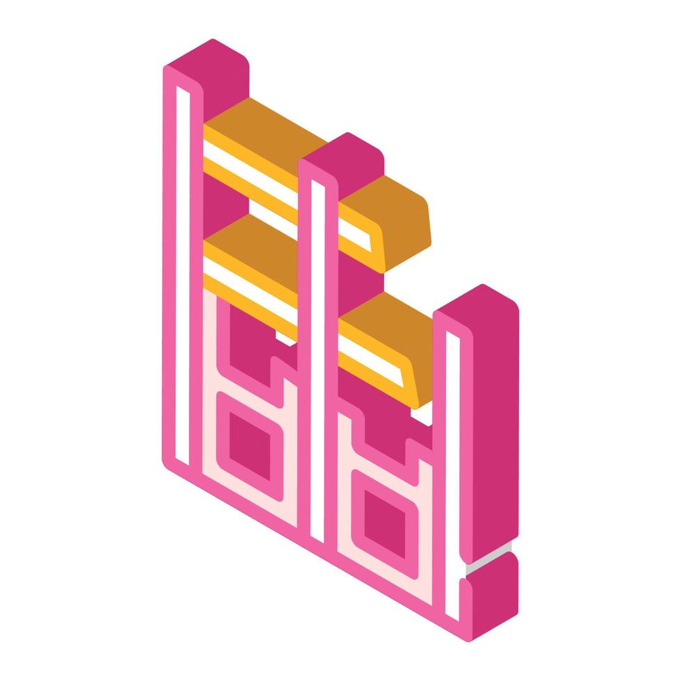 building contruction isometric icon vector color illustration