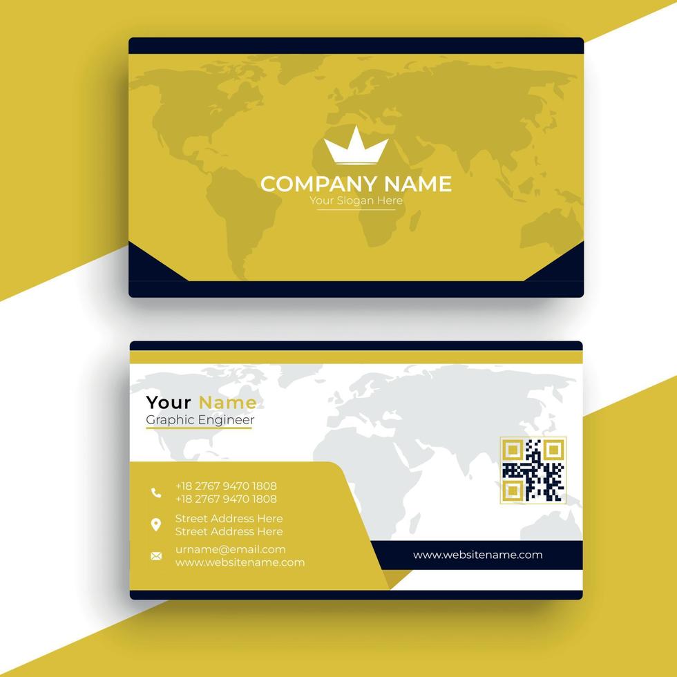 Modern creative company business card design vector