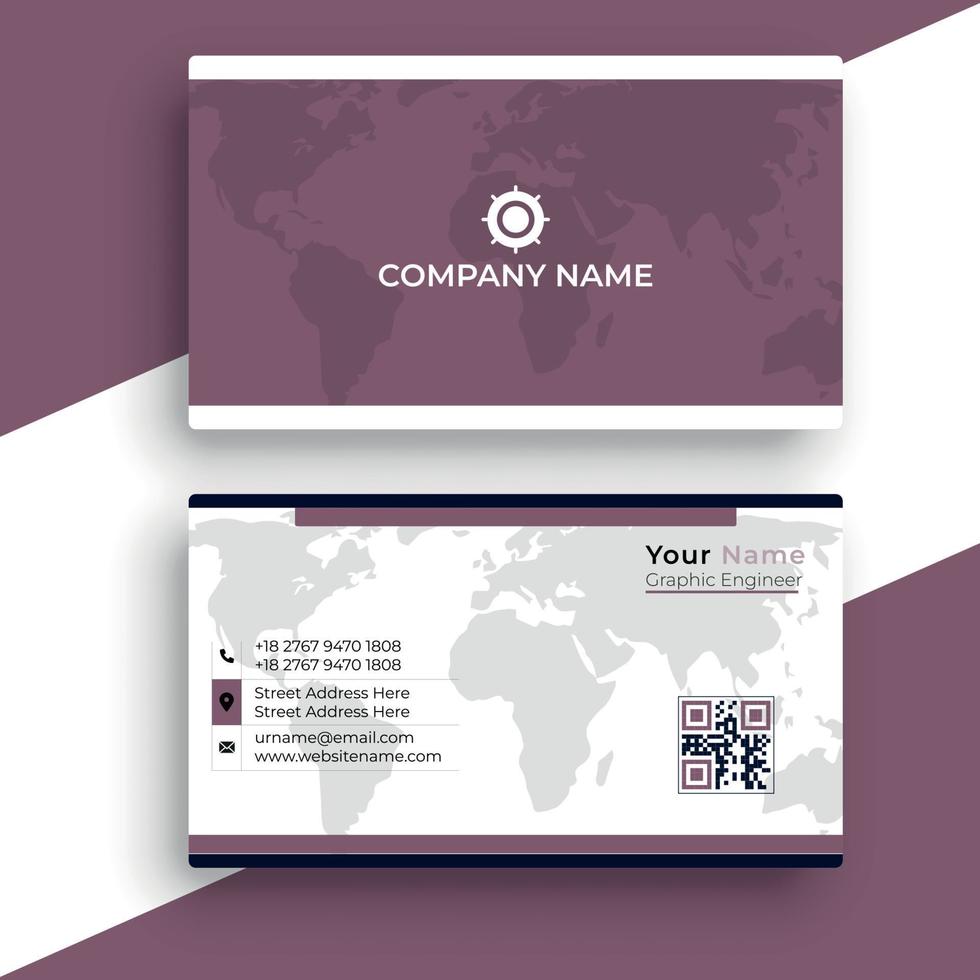 Modern creative company business card design vector