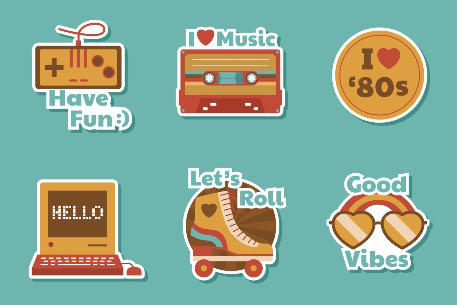 Set of Vintage Stickers vector