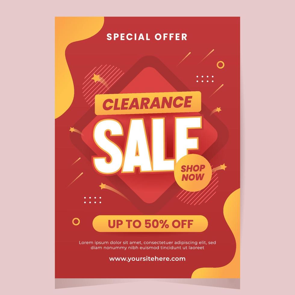 Clearance Sale Poster Template vector