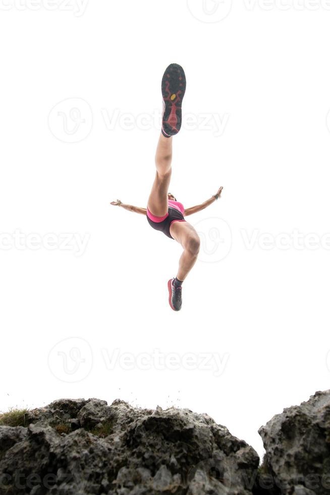 rastro de la atleta femenina foto