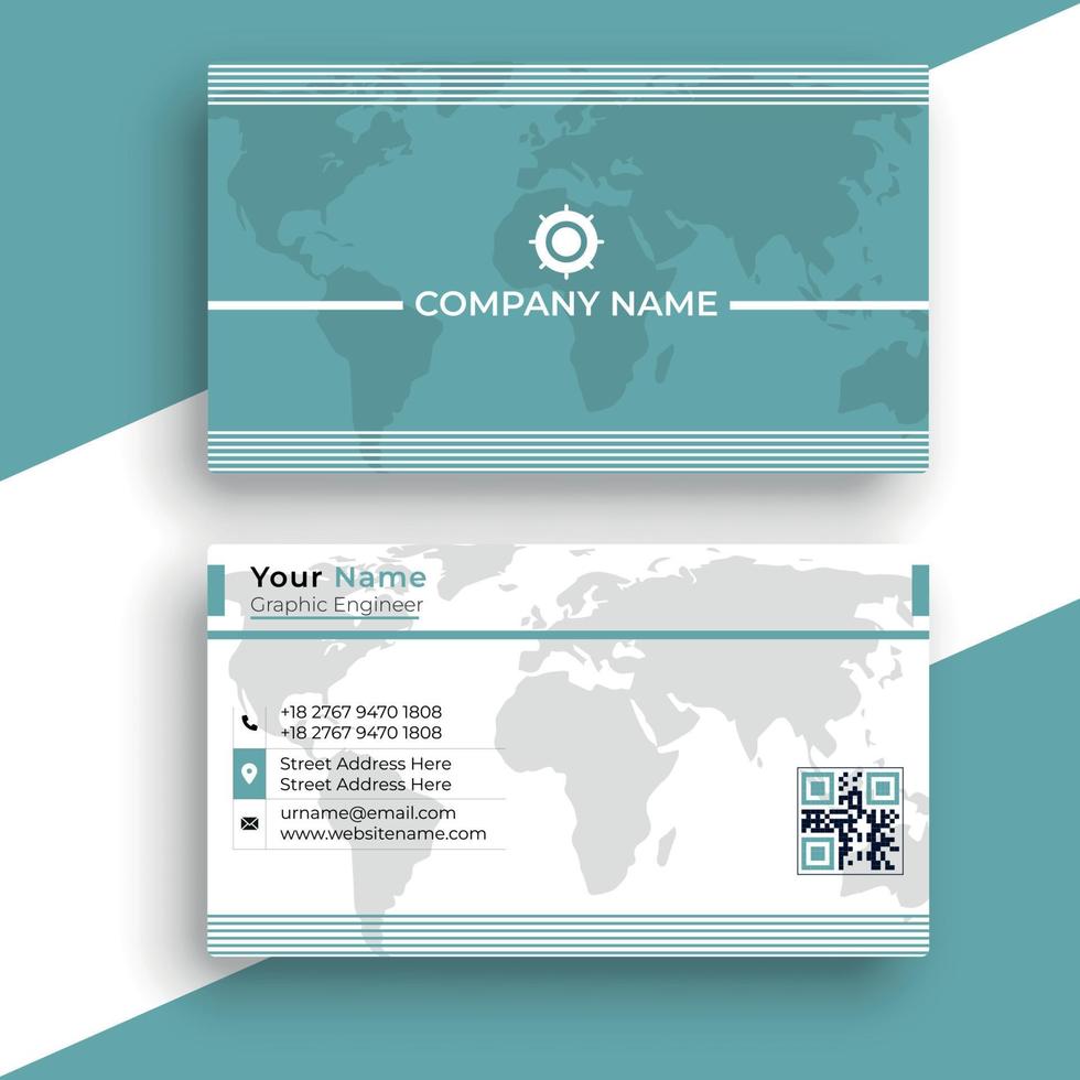 diseño de tarjeta de visita de empresa creativa moderna vector